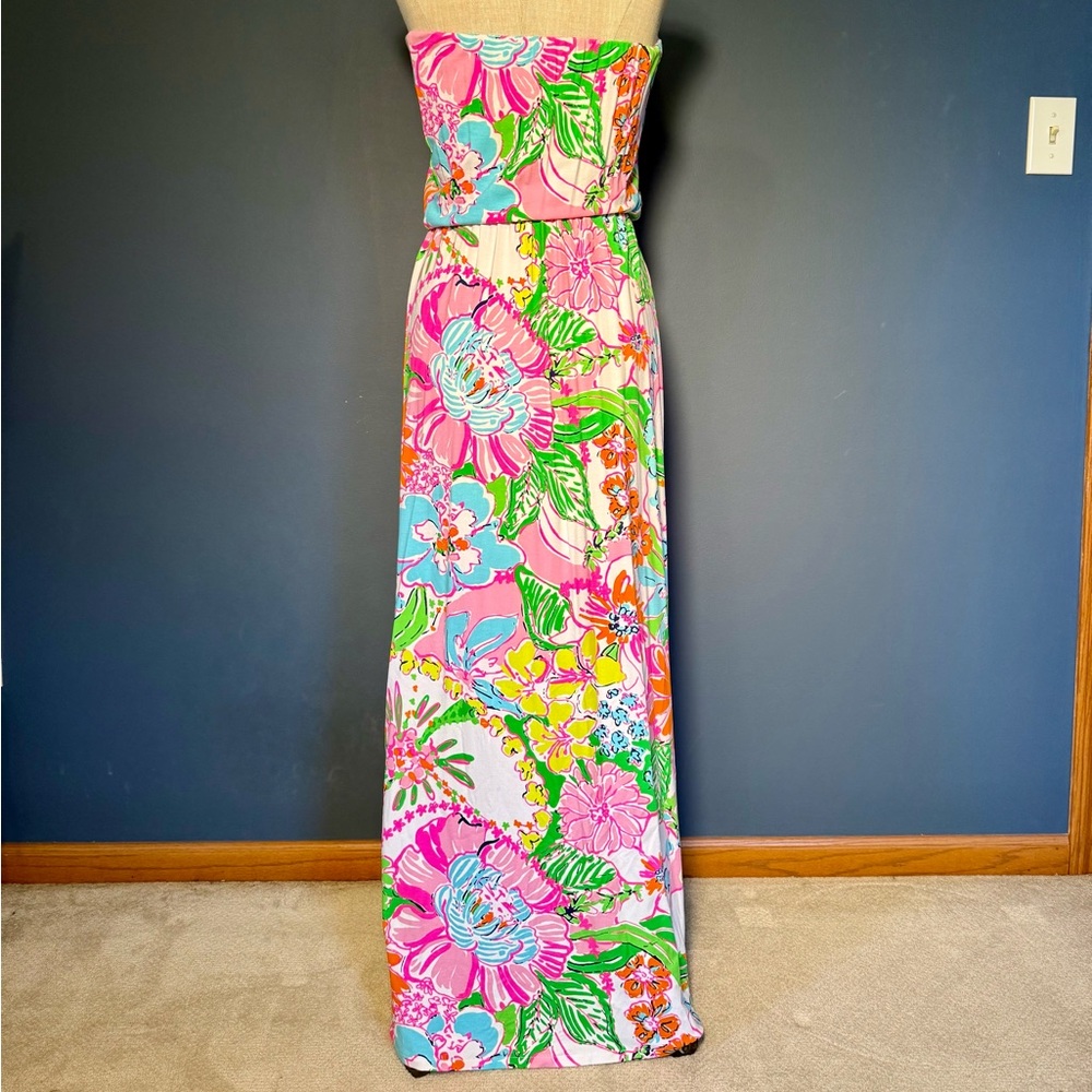 Lilly Pulitzer Multicolored Strapless Sundress Resort Wear - Picture 3 of 10